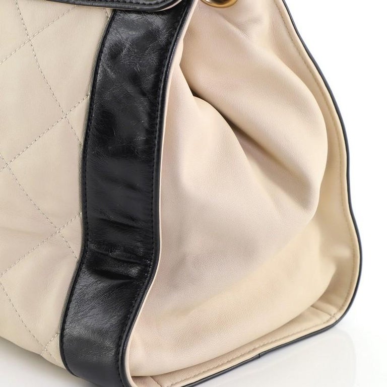 Chanel In the Mix Charm Tote Quilted Leather Medium at 1stDibs