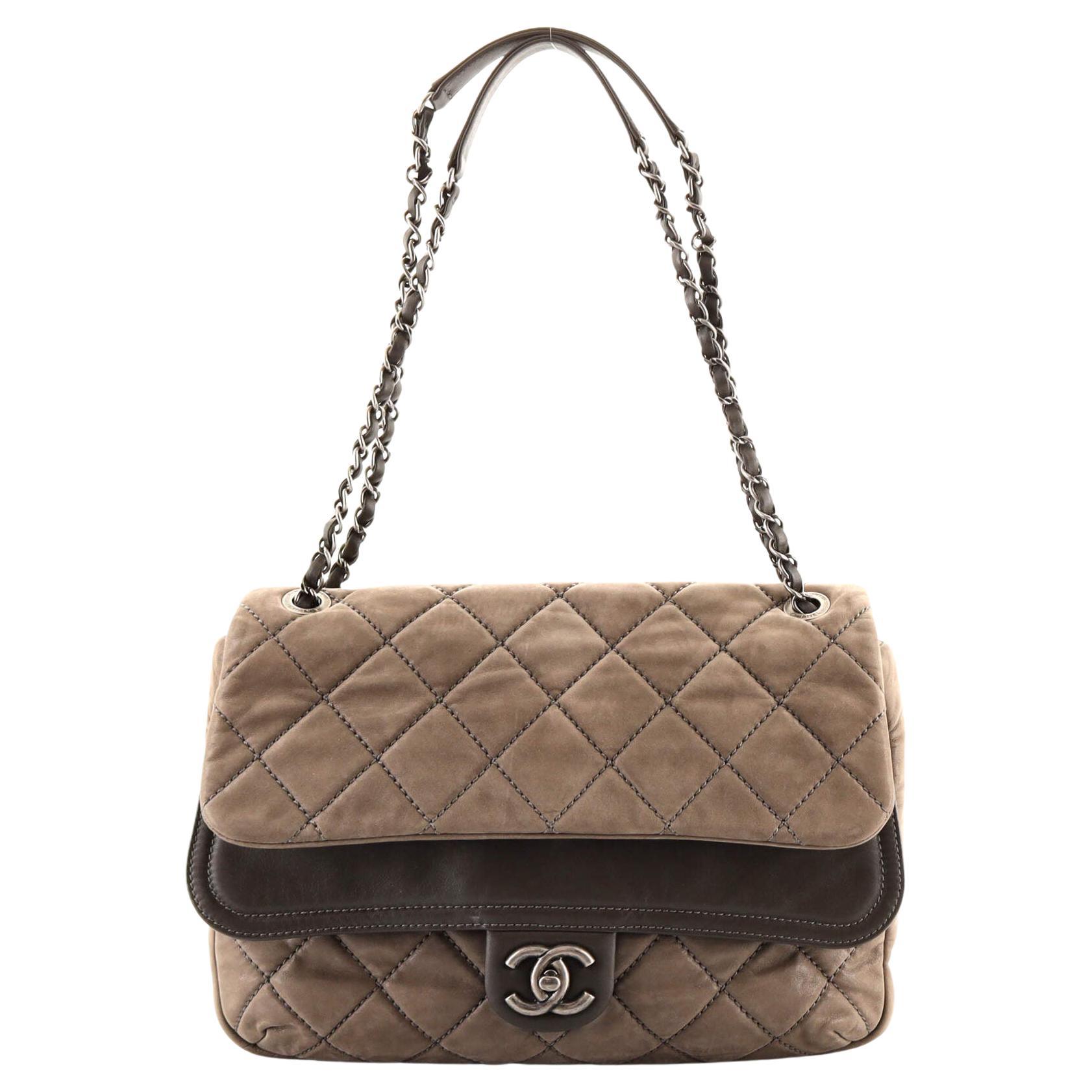 Chanel In The Mix Double Flap Bag Quilted Iridescent Calfskin Jumbo at  1stDibs