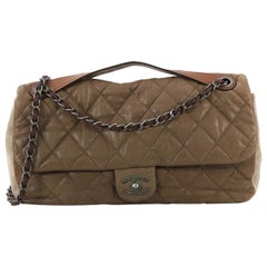 Chanel In the Mix Flap Bag Quilted Iridescent Calfskin W Glazed Calfskin Jumbo
