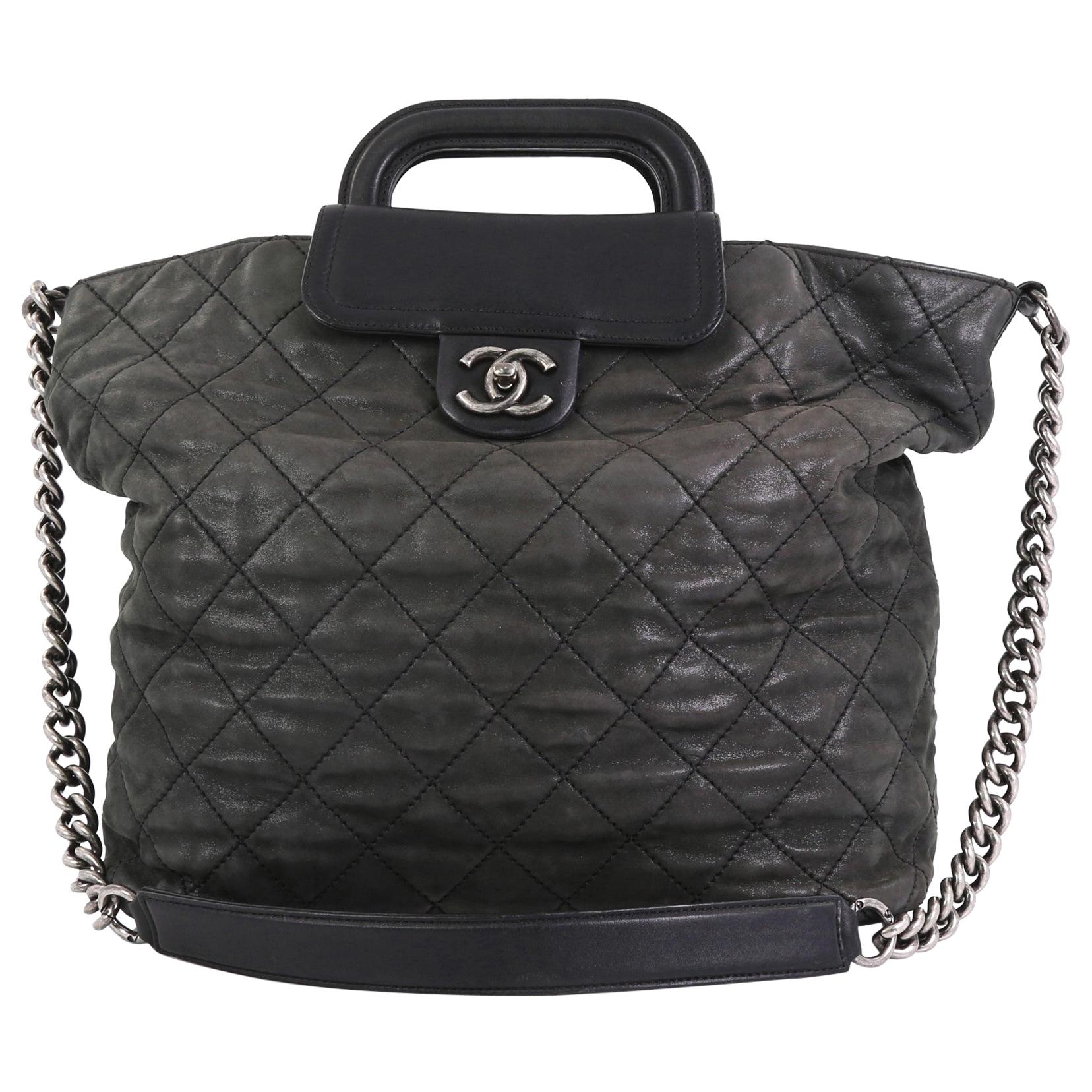 Chanel In The Mix Shopping Tote Quilted Iridescent Calfskin Large