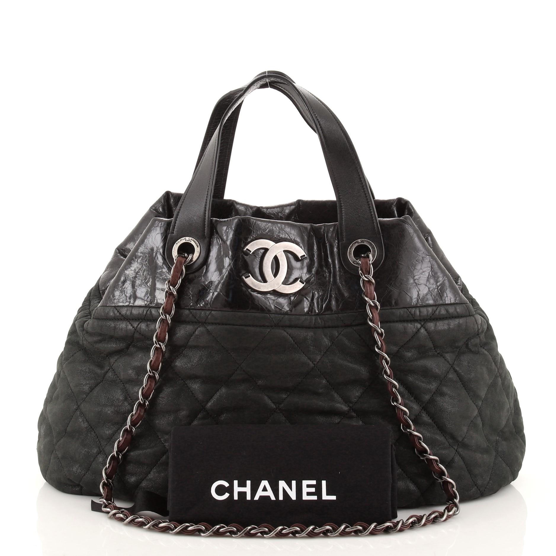 Chanel In The Mix Tote Quilted Iridescent Calfskin Medium at 1stDibs