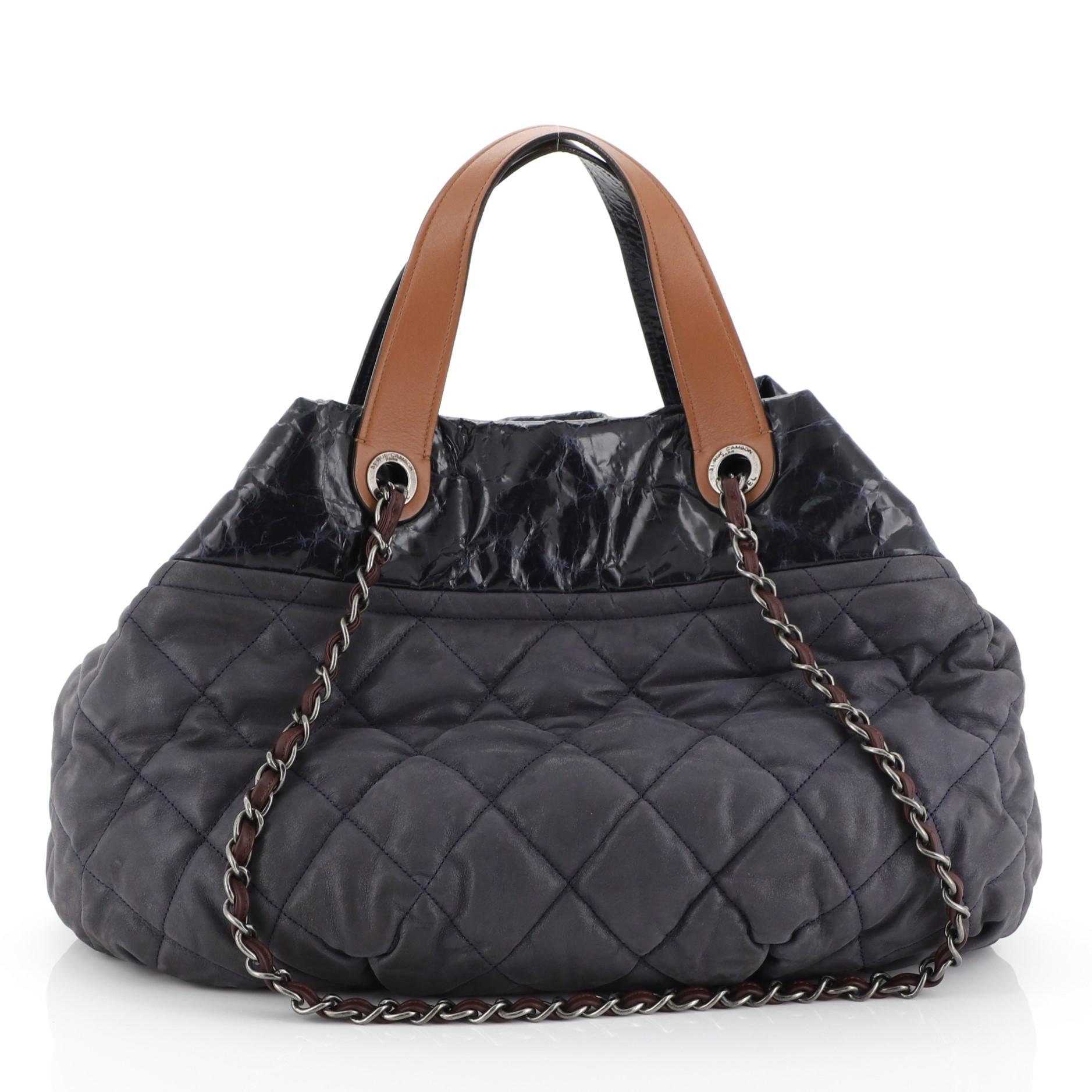 Chanel In The Mix Tote Quilted Iridescent Calfskin Medium at 1stDibs