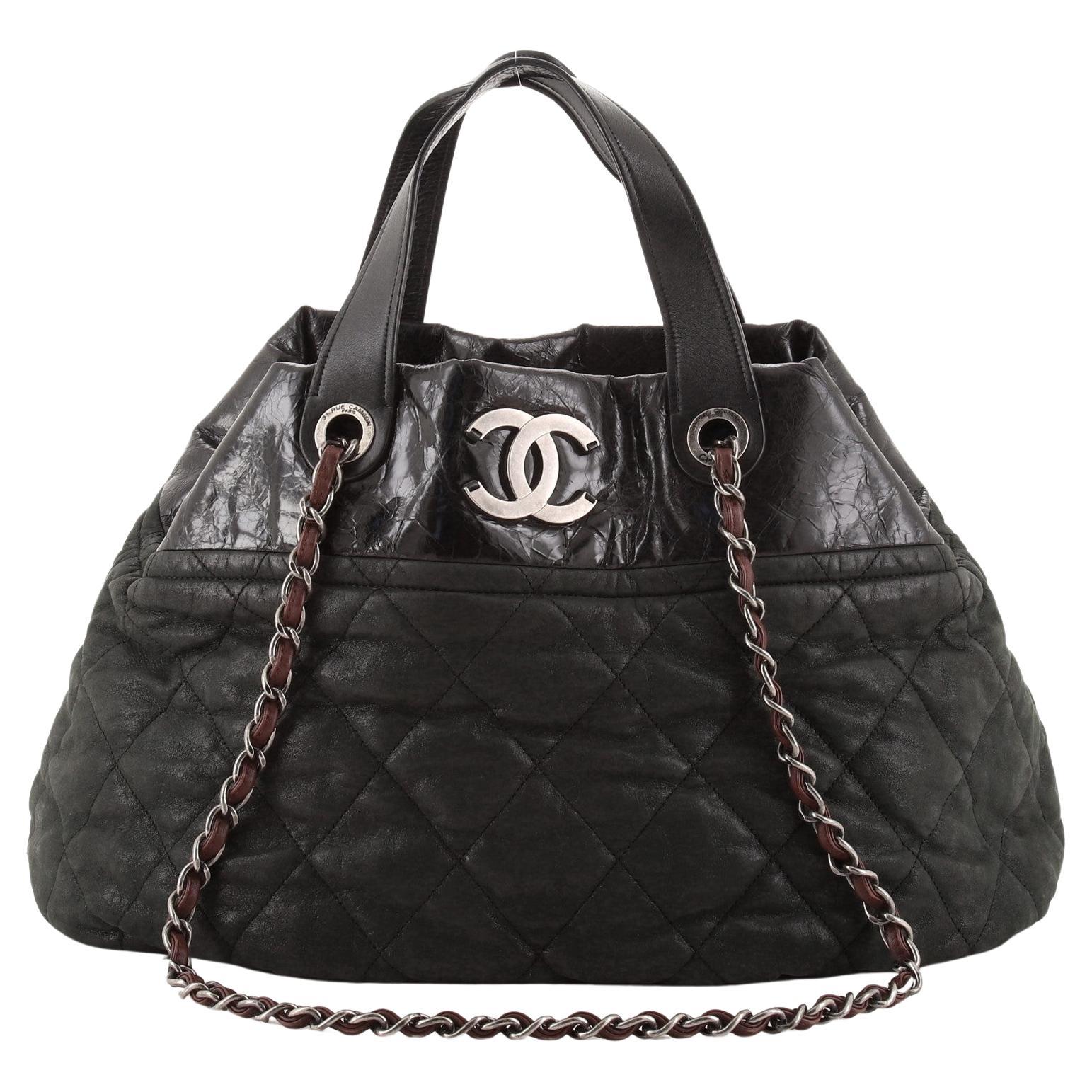 Chanel Vanity Bag Black Gold Bicolore A01619 Leather Lambskin No