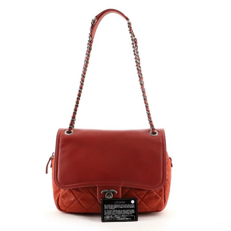 Chanel In The Mix Zip Flap Bag Quilted Aged Calfskin Medium At 1stdibs Chanel In The Mix Zip Flap Bag Quilted Aged Calfskin Medium At 1stdibs