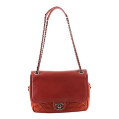 Chanel In The Mix Zip Flap Tasche gesteppt gealtert Kalbsleder Medium