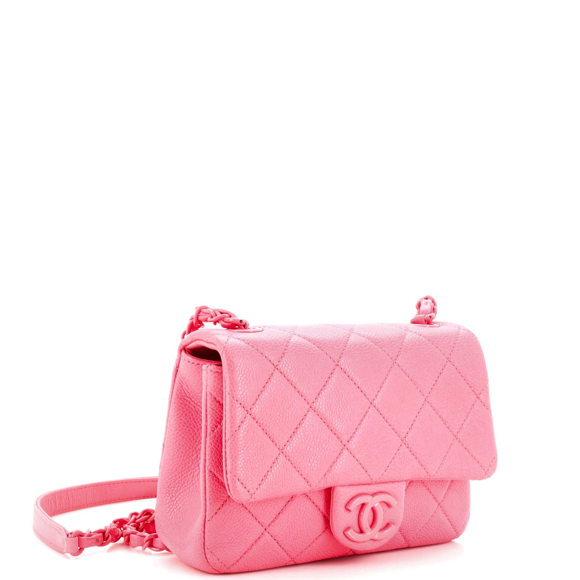 Chanel Incognito Square Flap Bag Quilted Caviar Mini In Good Condition In NY, NY