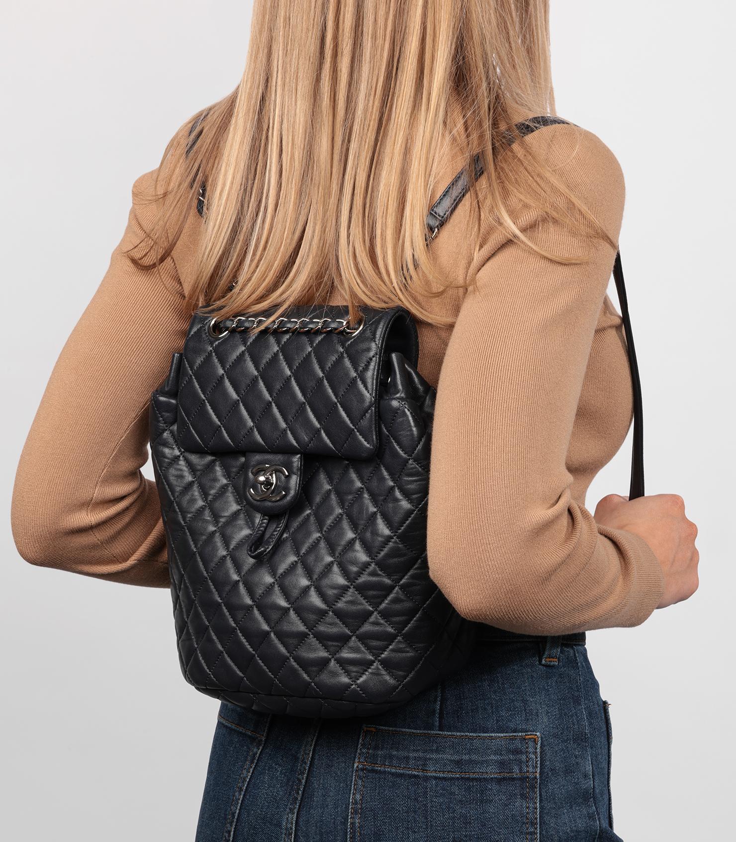 CHANEL Indigo Quilted Lambskin Small Urban Spirit Backpack 8