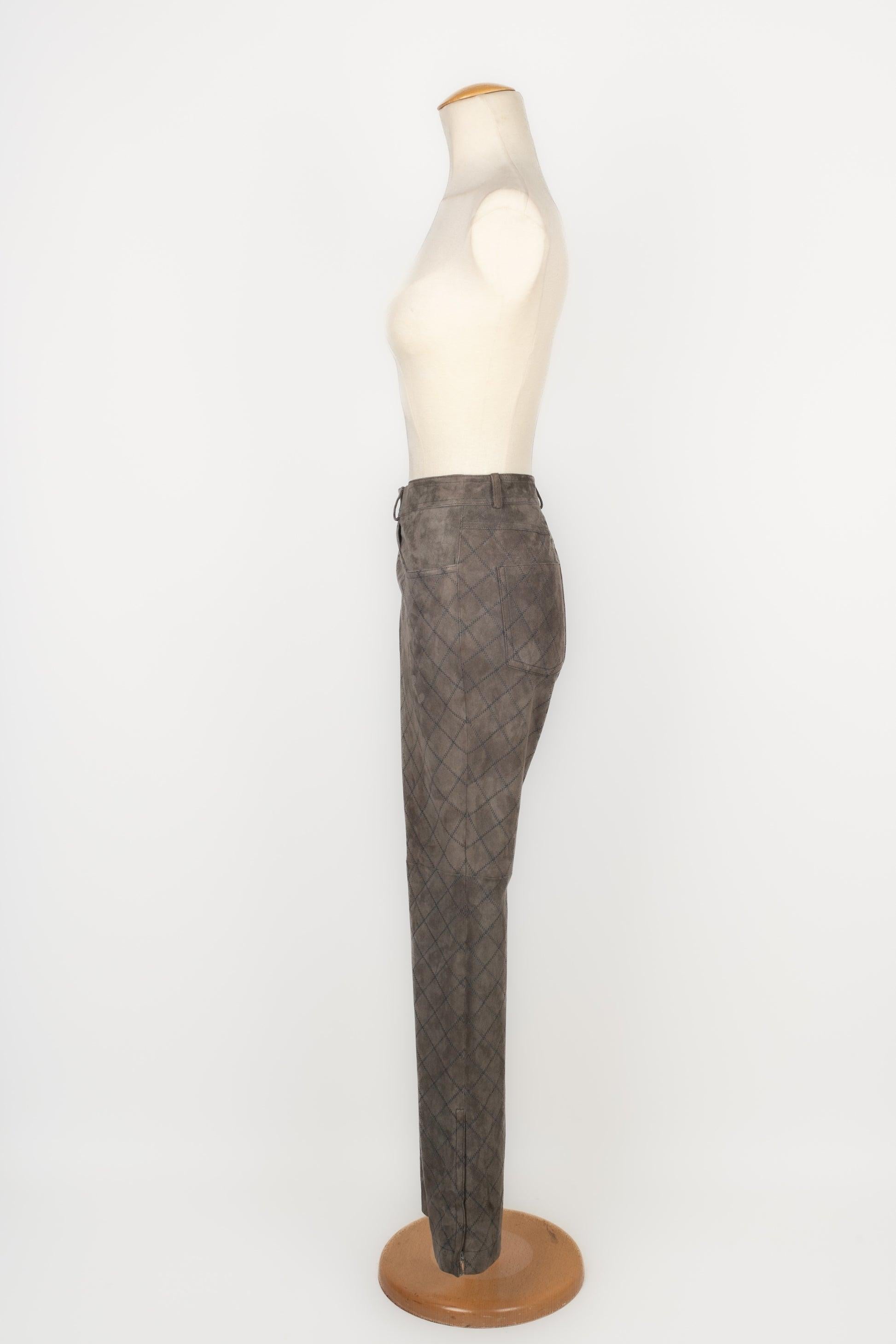 Chanel - Pantalon en cuir à pinces Bon état - En vente à SAINT-OUEN-SUR-SEINE, FR