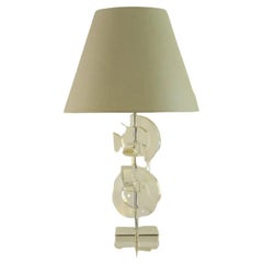 Chanel Inspired Lucite Lamp, 1970s