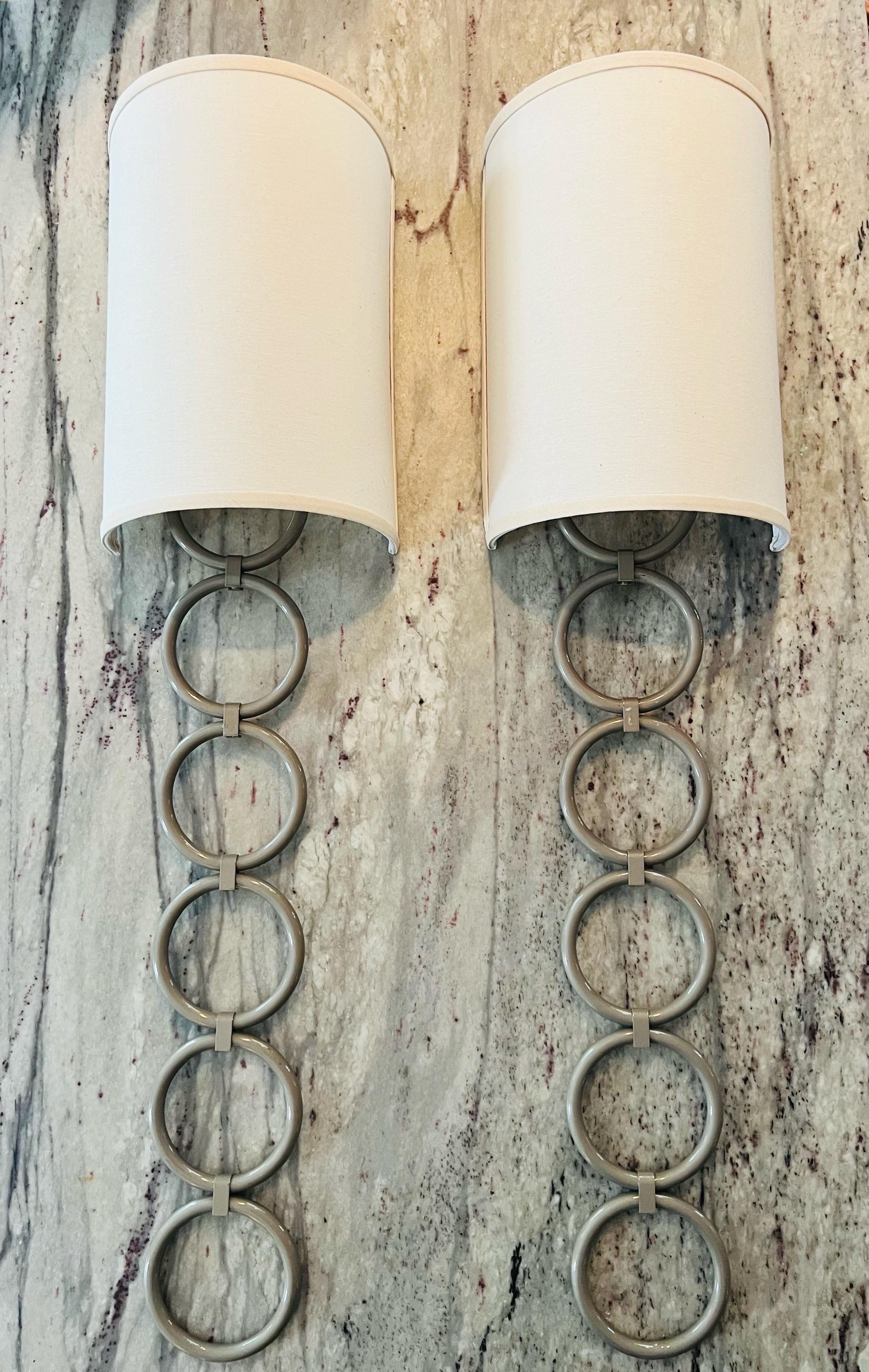 Chanel Inspired Tall Wall Sconces For Sale 1