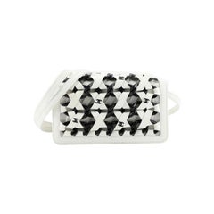 Chanel Interlaced Chain Strap Clutch Braided Leather And Resin Mini
