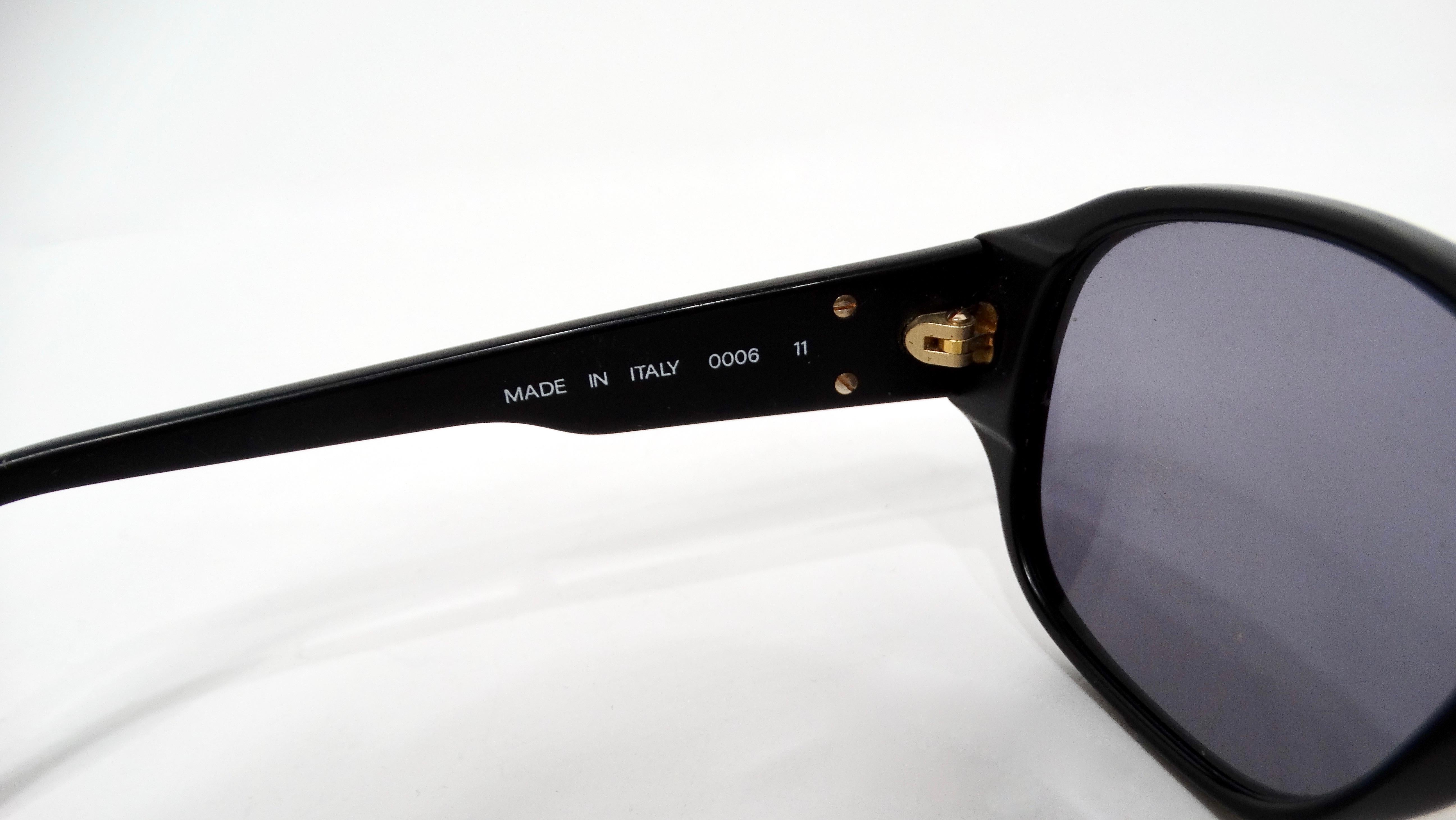 Chanel Interlocking CC Black Square Framed Sunglasses For Sale 1