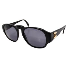 Chanel Interlocking CC Black Square Framed Sunglasses