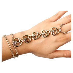 Chanel Interlocking CC Heart Link Armband oder Fußkettchen 2022