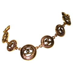 Chanel Interlocking CC Sunburst Medallion Necklace circa 1980s