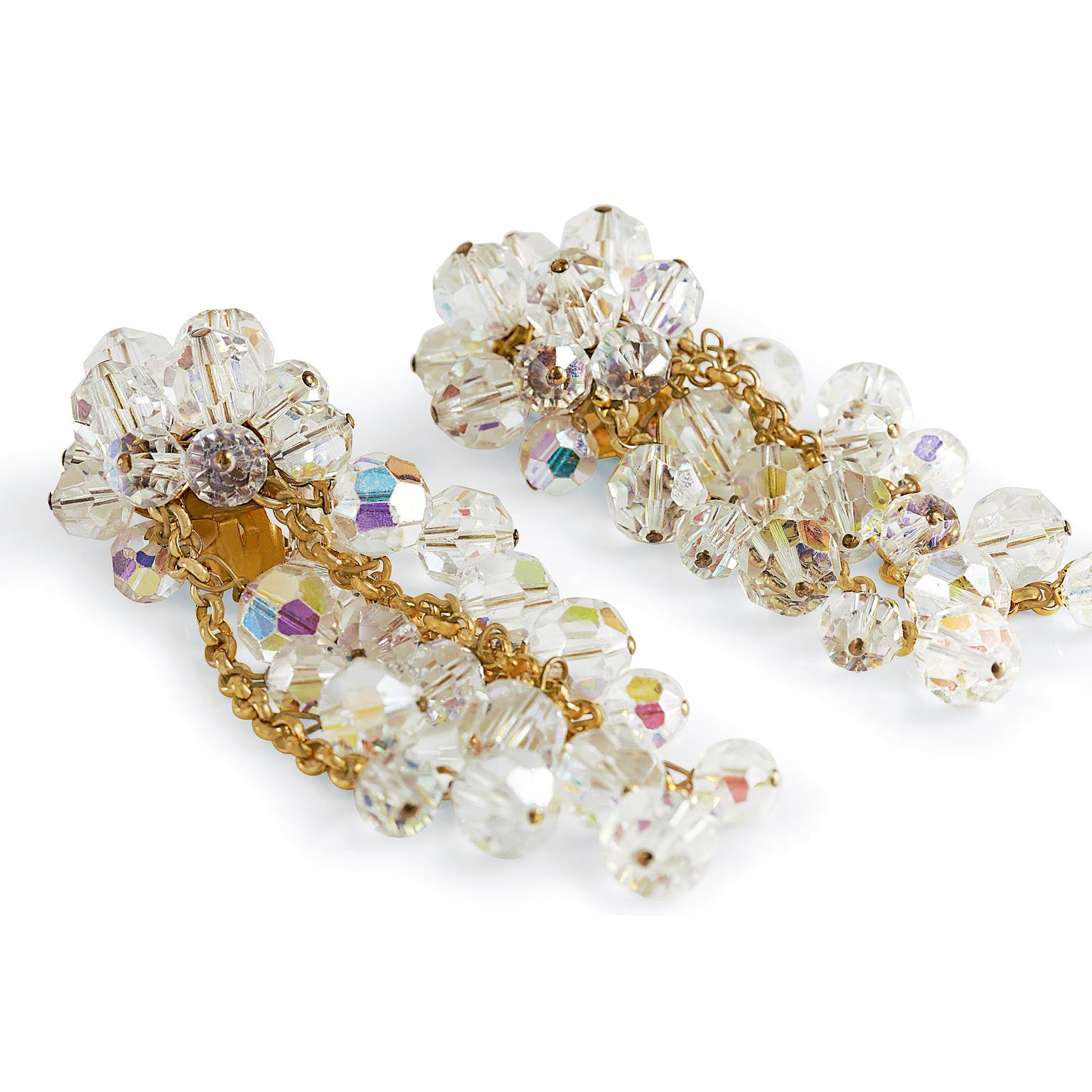 Chanel Iridescent Beaded Dangle Earrings 1