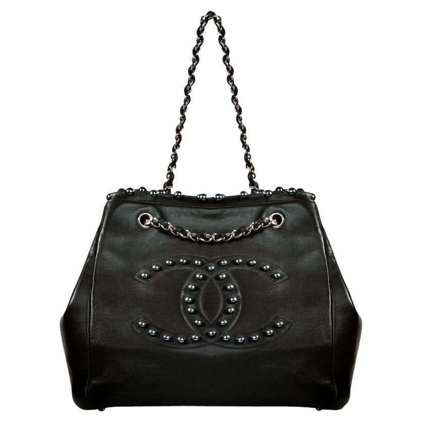 Chanel Modern Thick Chunky Chain Exotic Python Metallic Blue Hobo ...