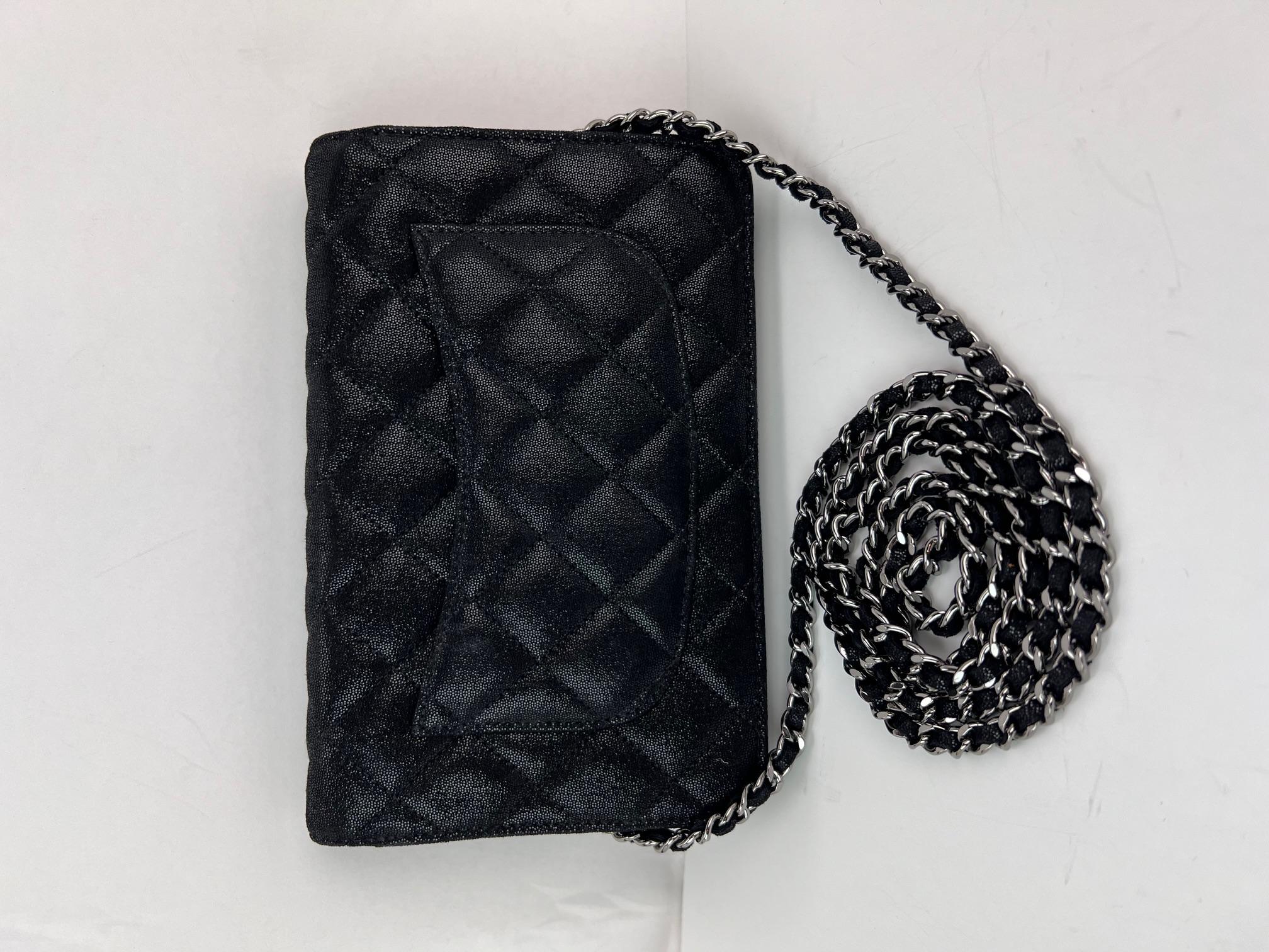 Chanel Iridescent Caviar Crystal Quilted Wallet on a Chain Clutch Bag 7