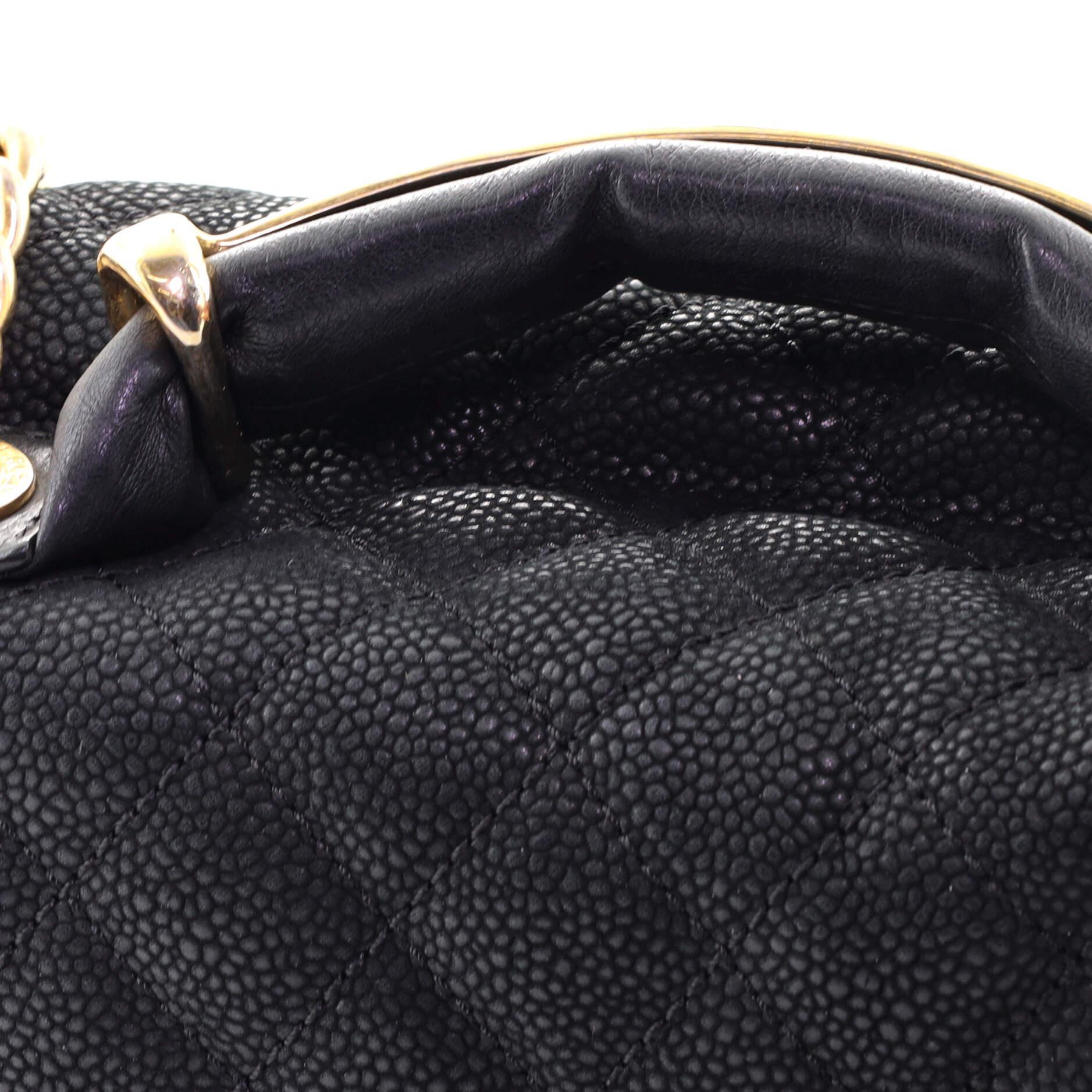 Chanel 2013 Cruise Classic Caviar Kelly Top Handle Crossbody Classic Flap Bag en vente 3
