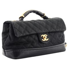 Chanel 2013 Cruise Iridescent Caviar Kelly Top Handle Crossbody Classic Flap Bag