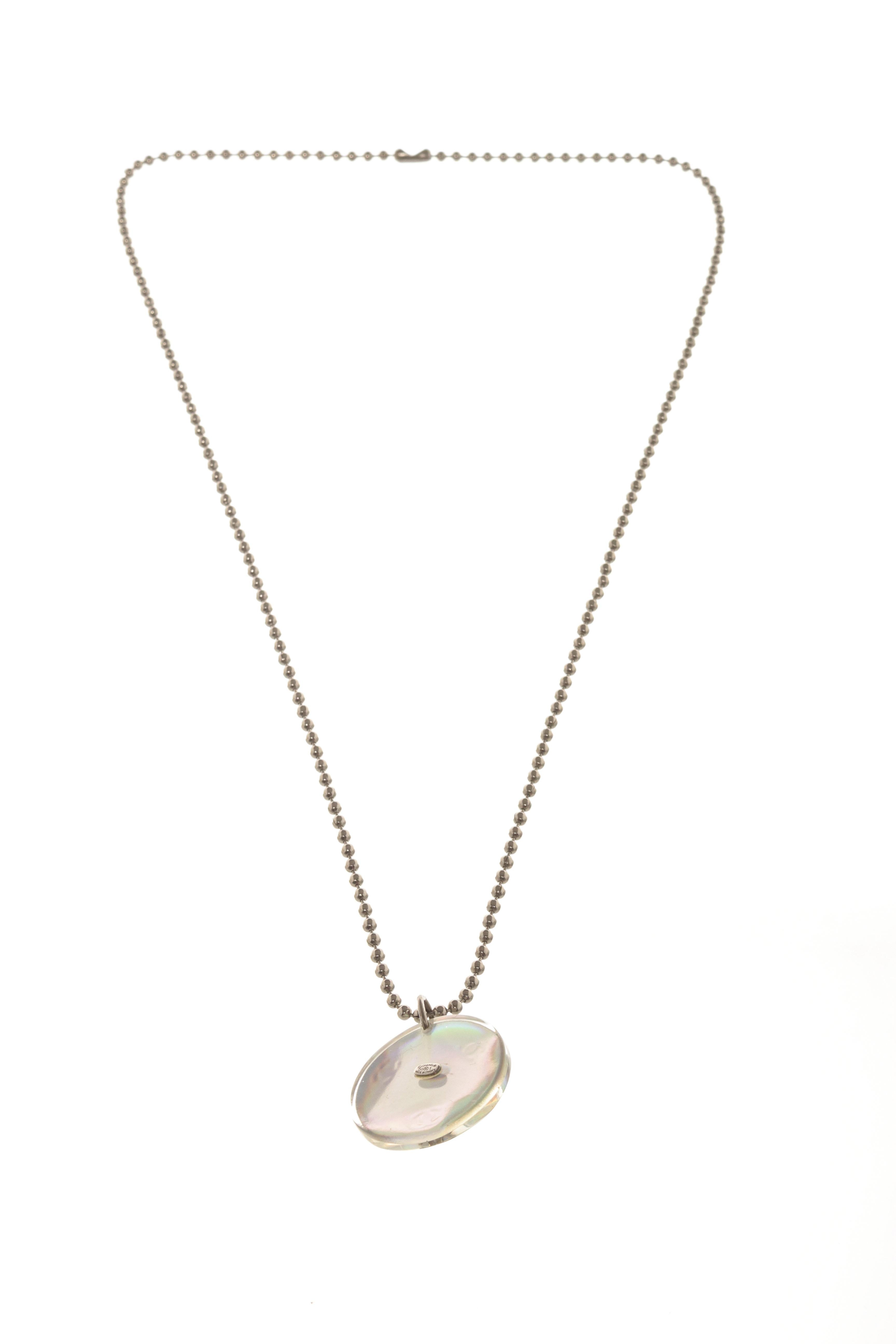 Chanel Iridescent CC Gem Necklace with metal hardware, logo engraving, and made in France

770181MSC