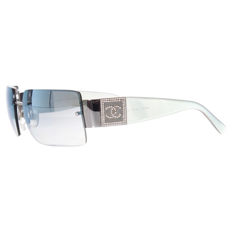 Chanel 4095 Iridescent Rimless Sunglasses Crystal Rhinestone Rare VTG Chanel sunglasses 4095-b - Gem main image 4