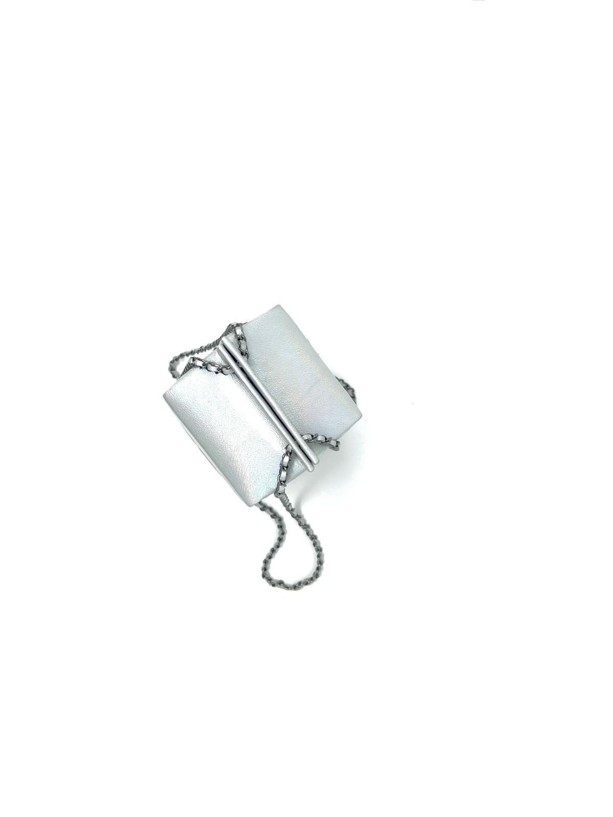 Chanel Iridescent Lait de Coco Milk Carton Bag Ruthenium Hardware 2014 For Sale 3