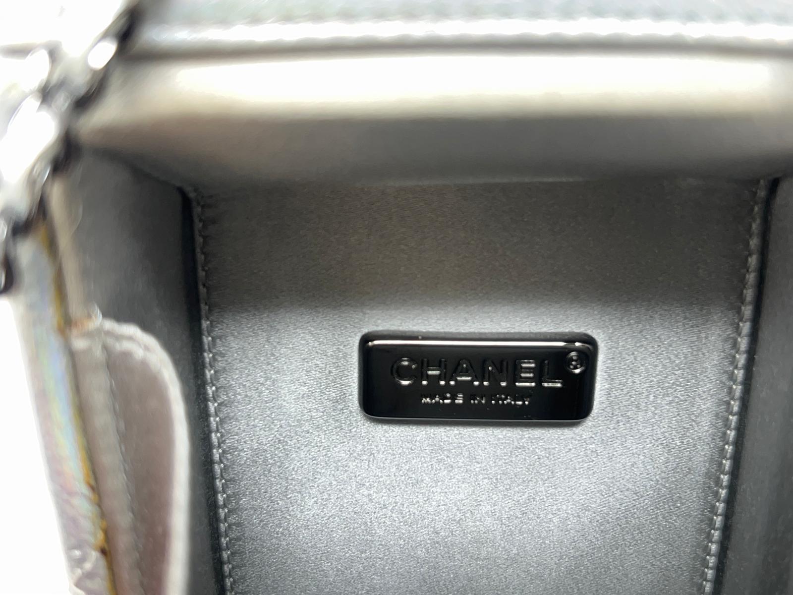 Chanel Iridescent Lait de Coco Milk Carton Bag Ruthenium Hardware 2014 For Sale 5
