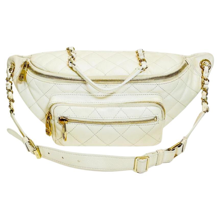 Chanel Iridescent Leather All About Waist Belt Bag For Sale