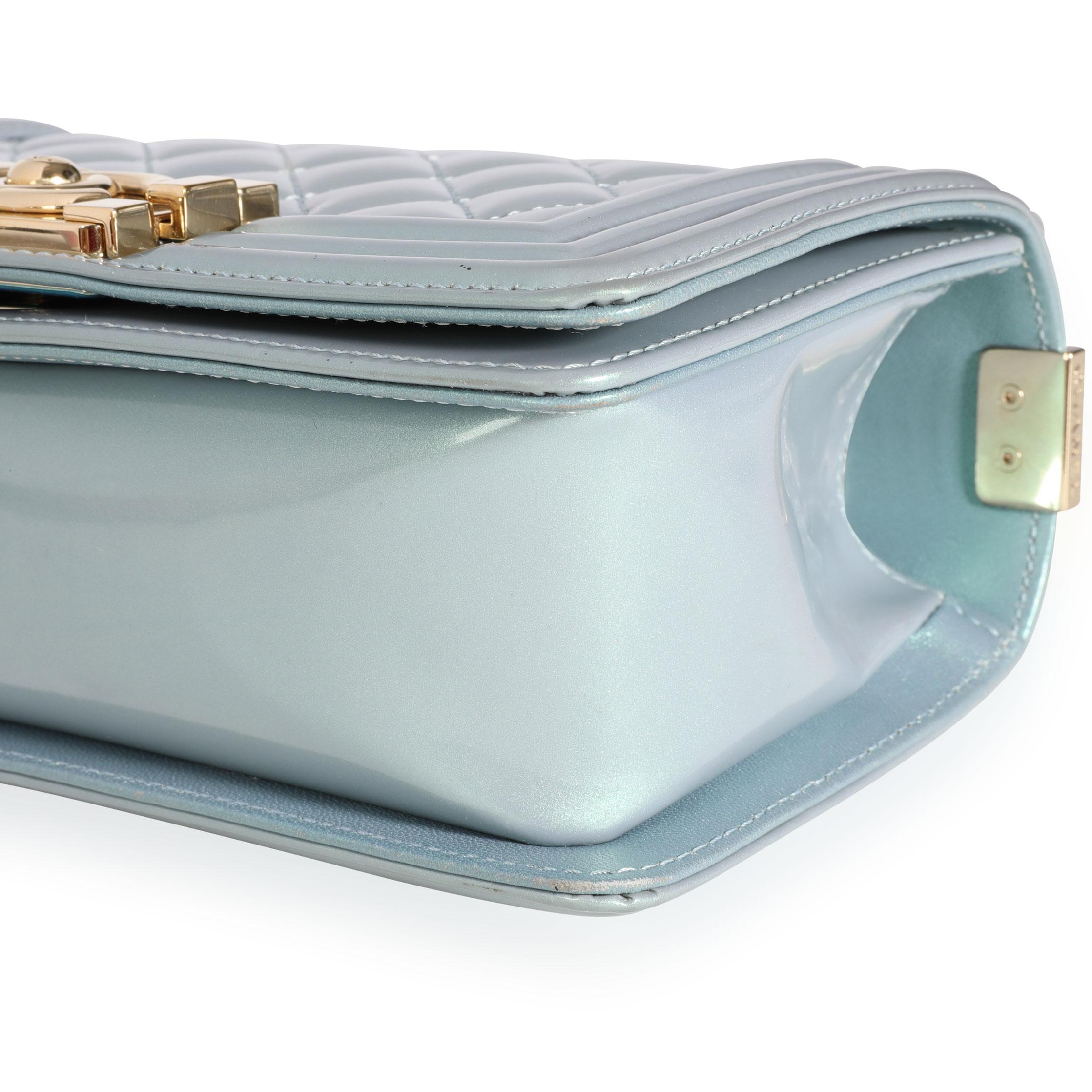 light blue chanel boy bag