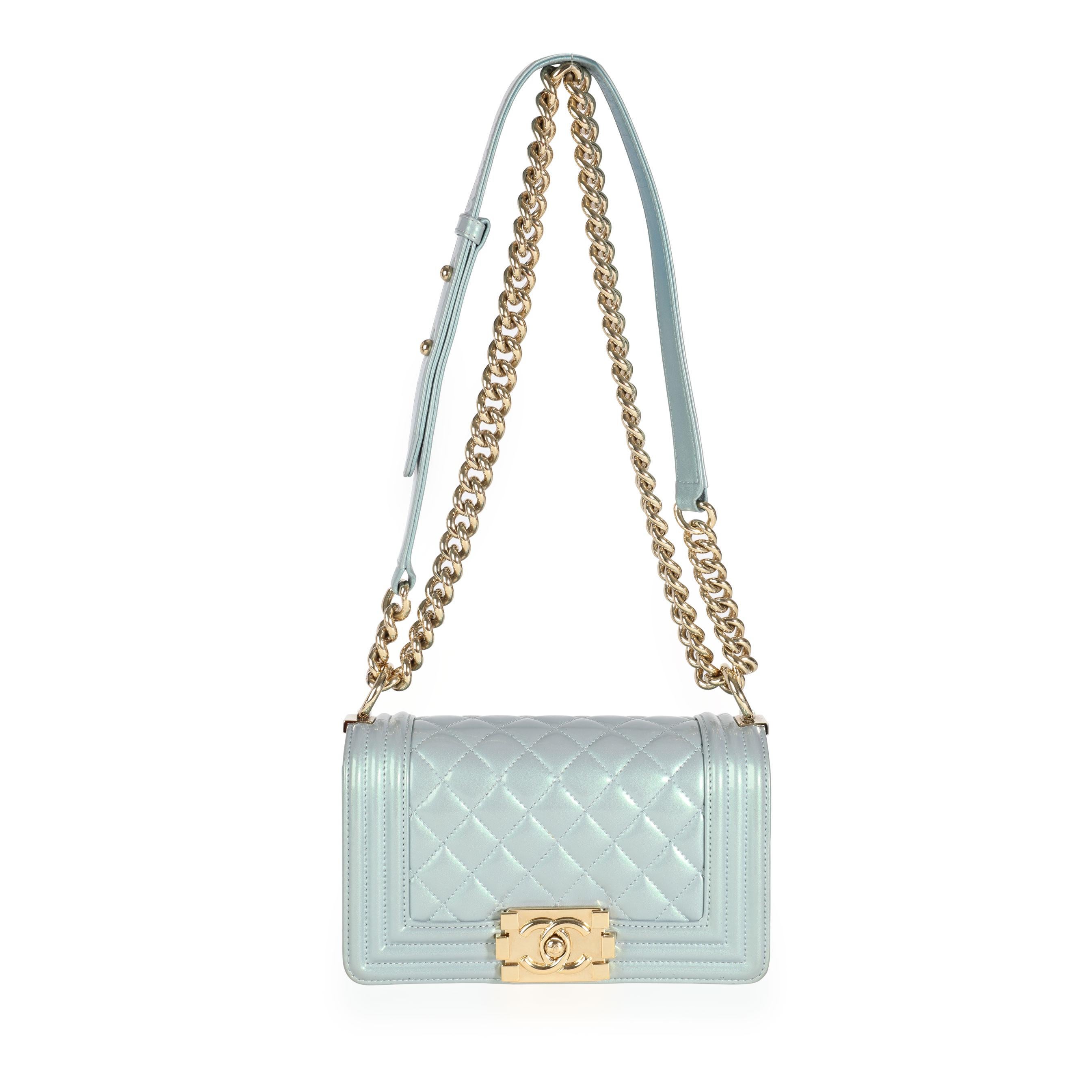 baby blue chanel boy bag