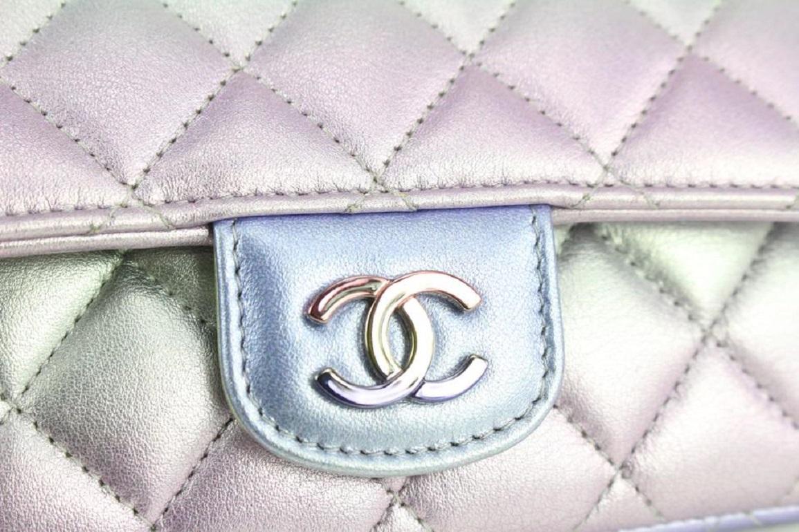 Chanel Iridescent Ombre Leather Rectangular Crossbody Mini Flap Bag 923ca98 4