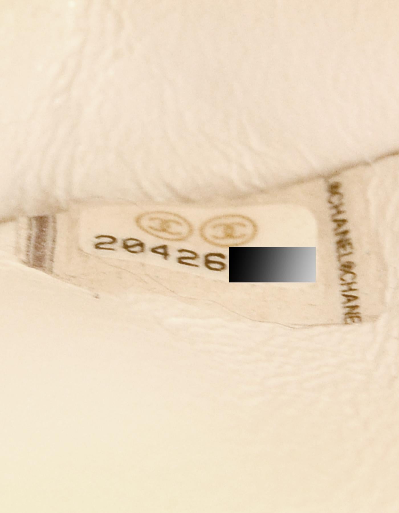 Chanel Iridescent Pearl Off-White Caviar Leather Quilted Medium 10