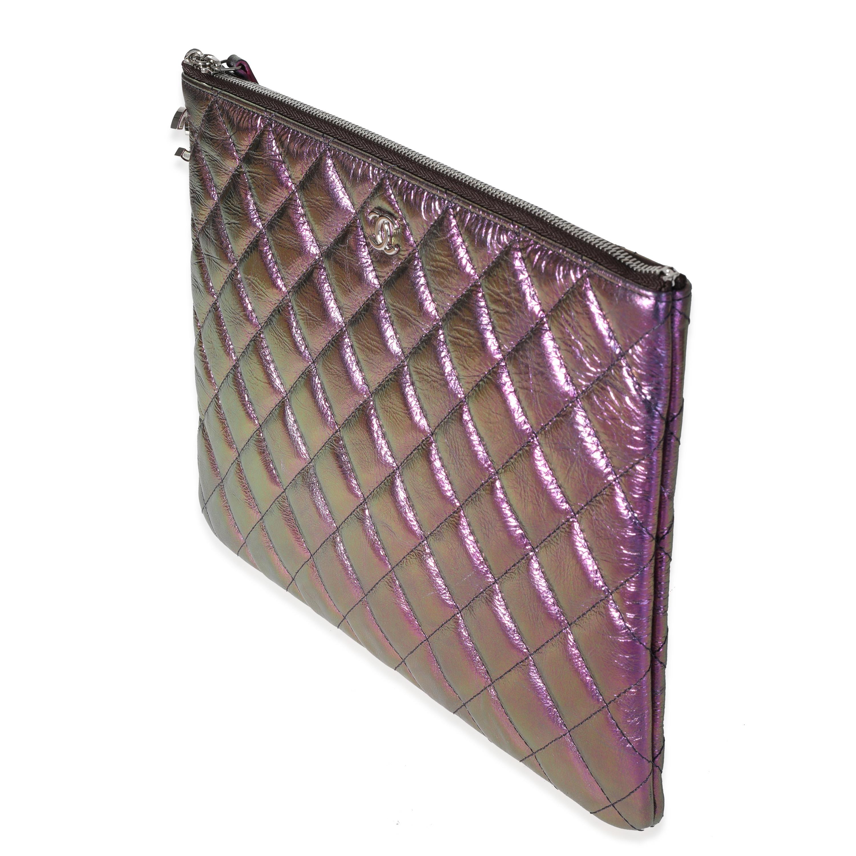 Women's Chanel Iridescent Purple Calfskin O Case