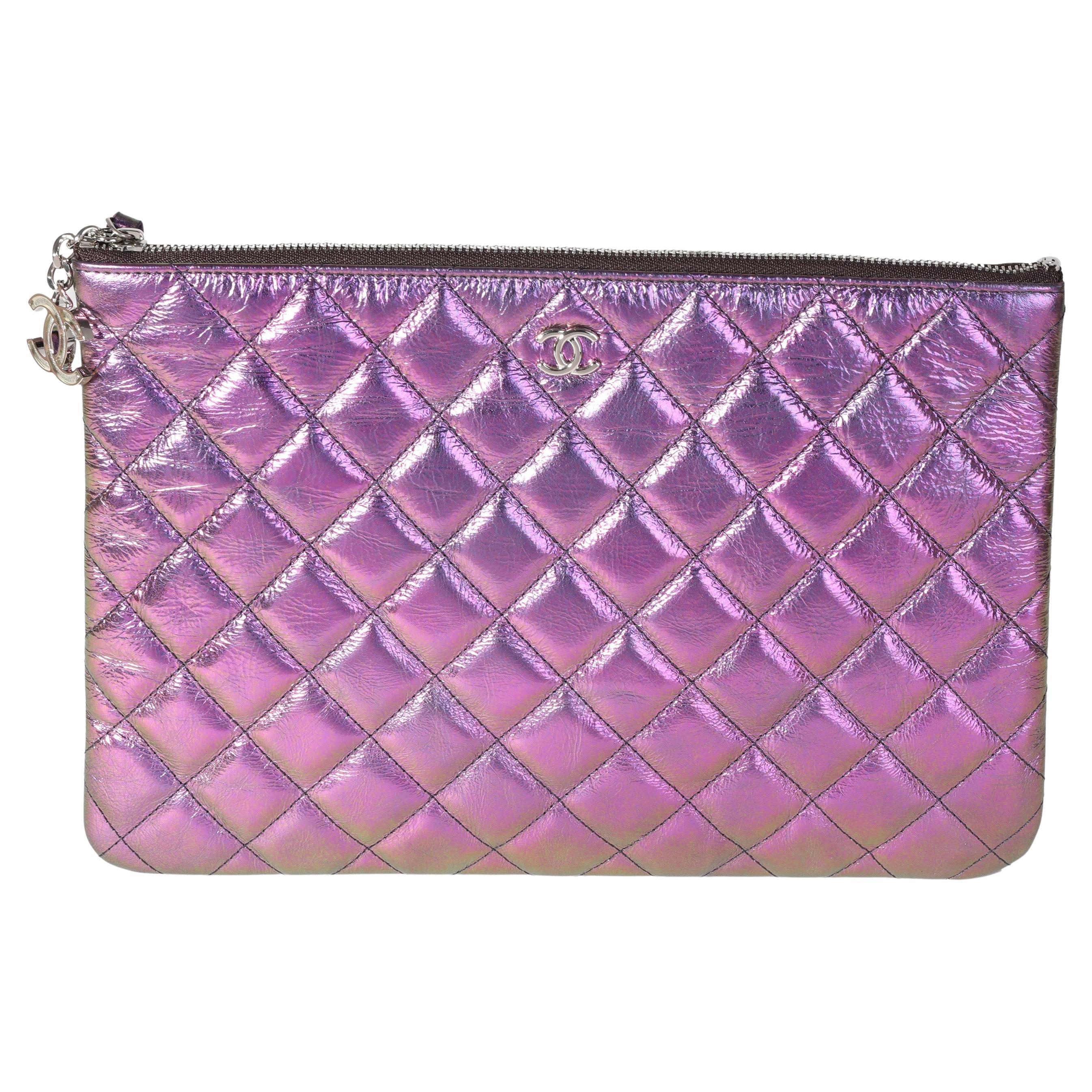 Chanel Iridescent Purple Calfskin O Case