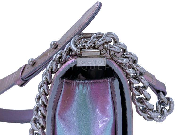 Chanel Iridescent Purple Mermaid Small Water Boy Flap Bag 66810