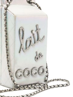 Chanel Iridescent Silver Lait de Coco Milk Carton Bag