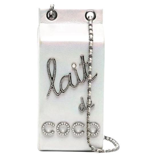 Chanel Iridescent Silver Lait de Coco Milk Carton Bag