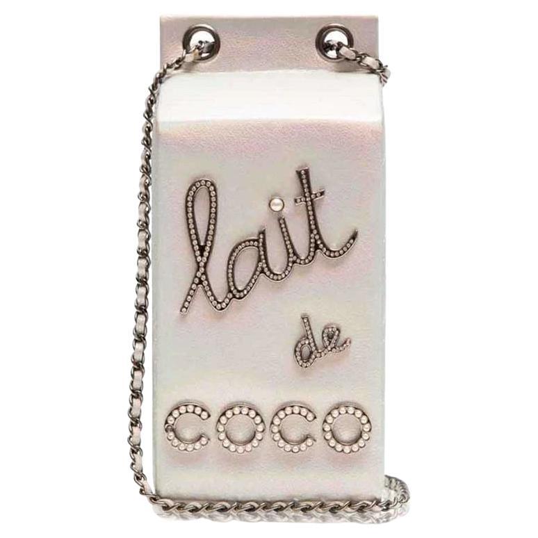 Chanel Iridescent Silver Lait De Coco Milk Carton Bag