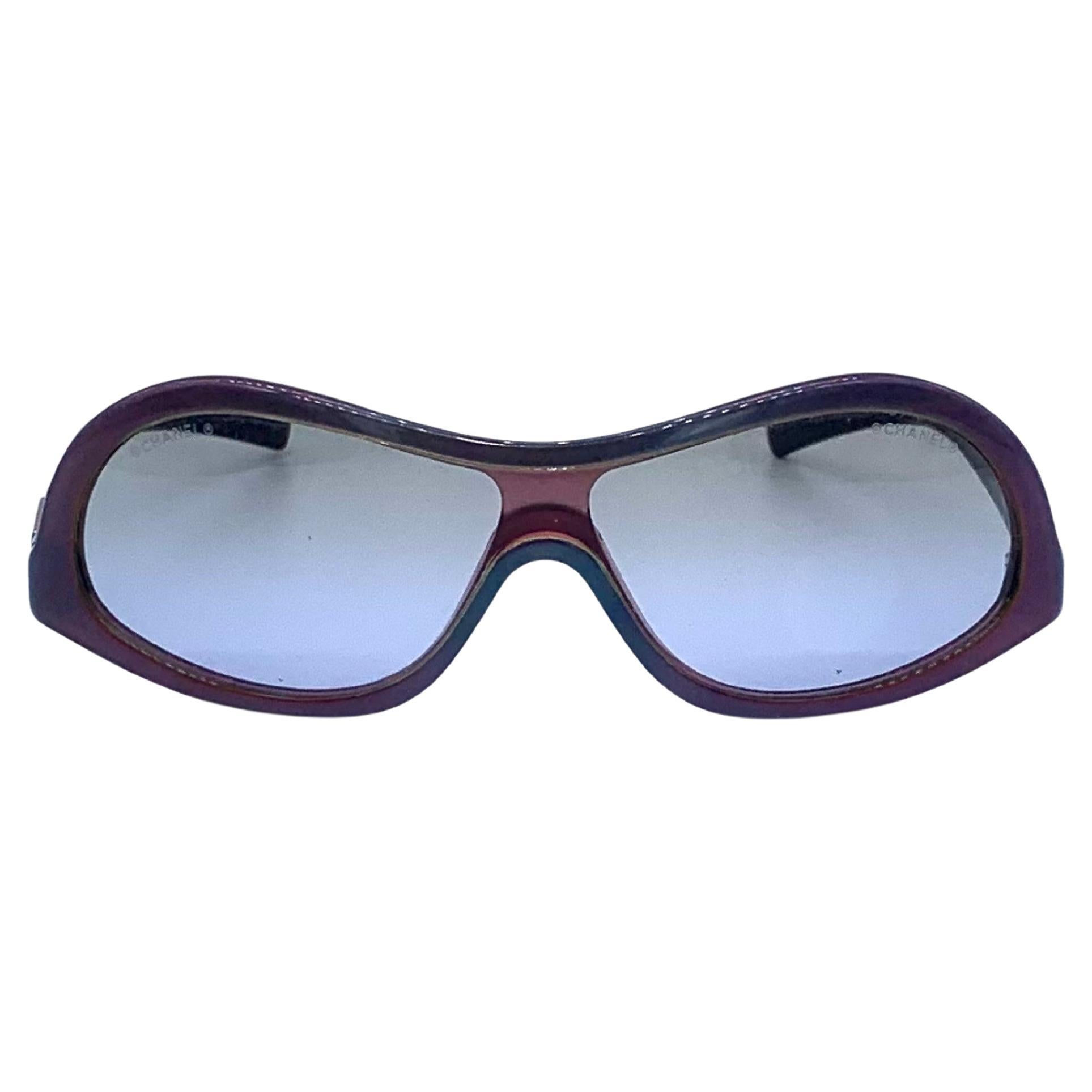 chanel black rectangle sunglasses