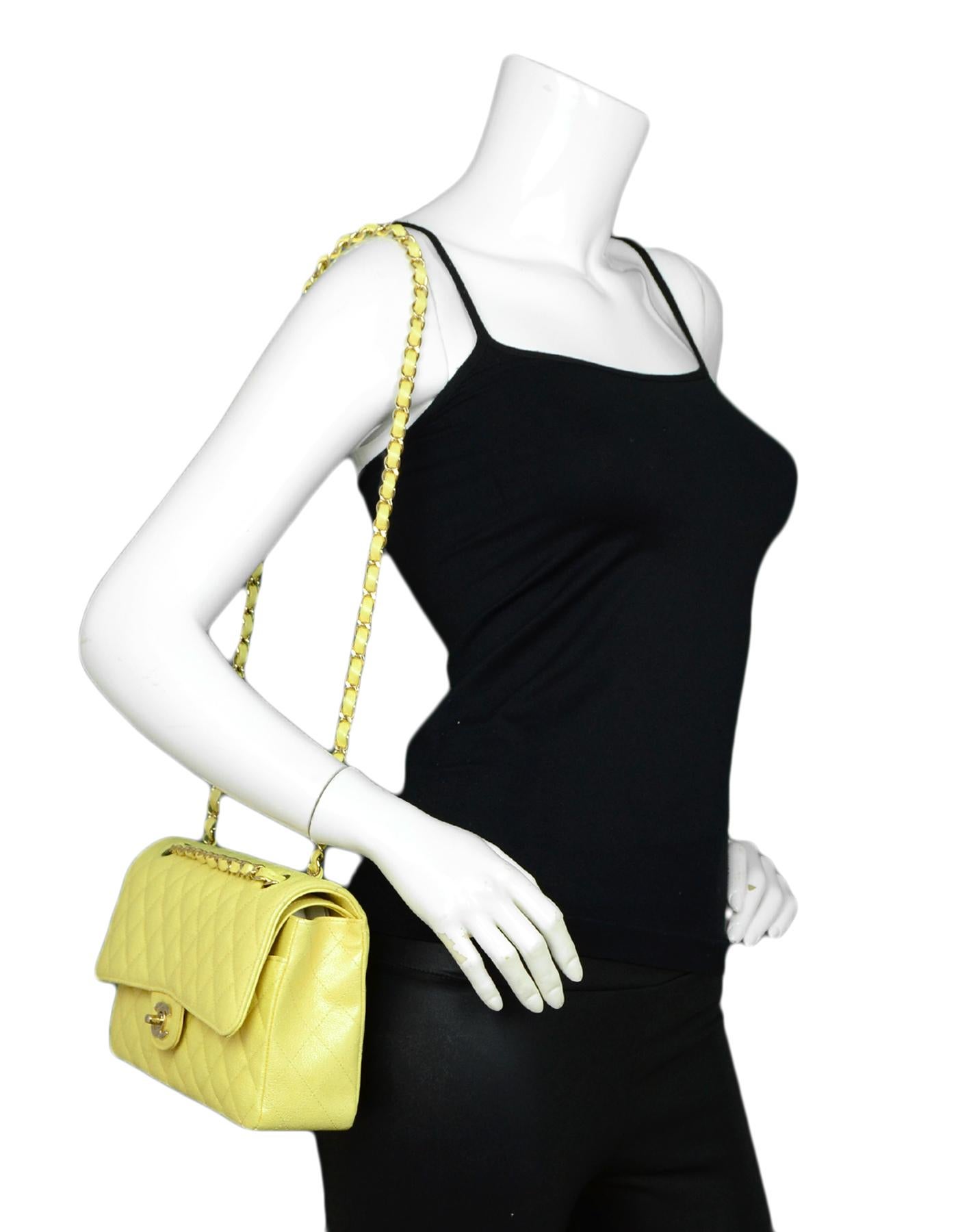 iridescent yellow bag