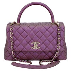 Chanel Medium Gabrielle bag in purple leather - Second Hand / Used – Vintega