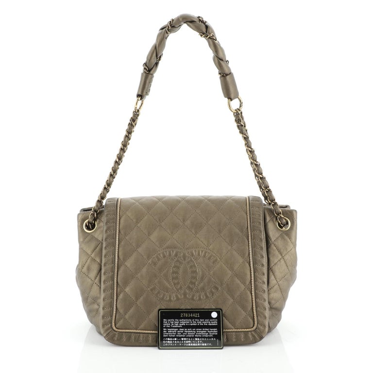 Chanel Coco Curve Flap Messenger Calfskin and Quilted Goatskin Small at  1stDibs
