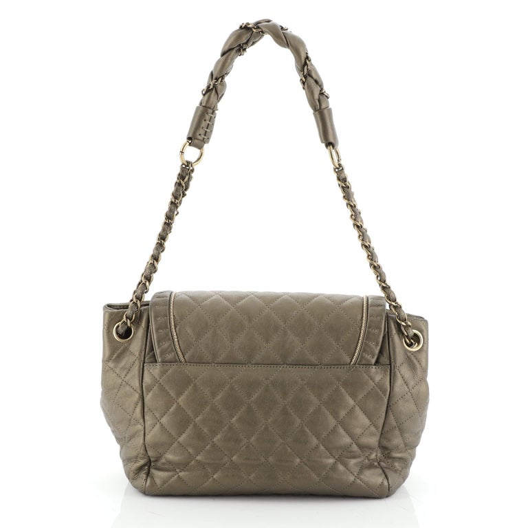 Chanel Istanbul Accordion Flap Bag Quilted Aged Leather Small at ...