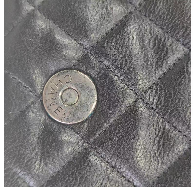 Chanel Istanbul Flap Bag 2011 Medium Leather and Knot Chain Redyed Black For Sale 8