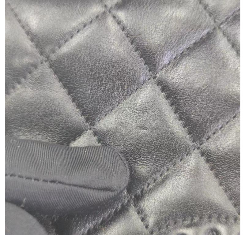 Chanel Istanbul Flap Bag 2011 Medium Leather and Knot Chain Redyed Black For Sale 9