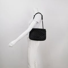 Chanel Istanbul Flap Bag 2011 Medium Leather and Knot Chain Redyed Black