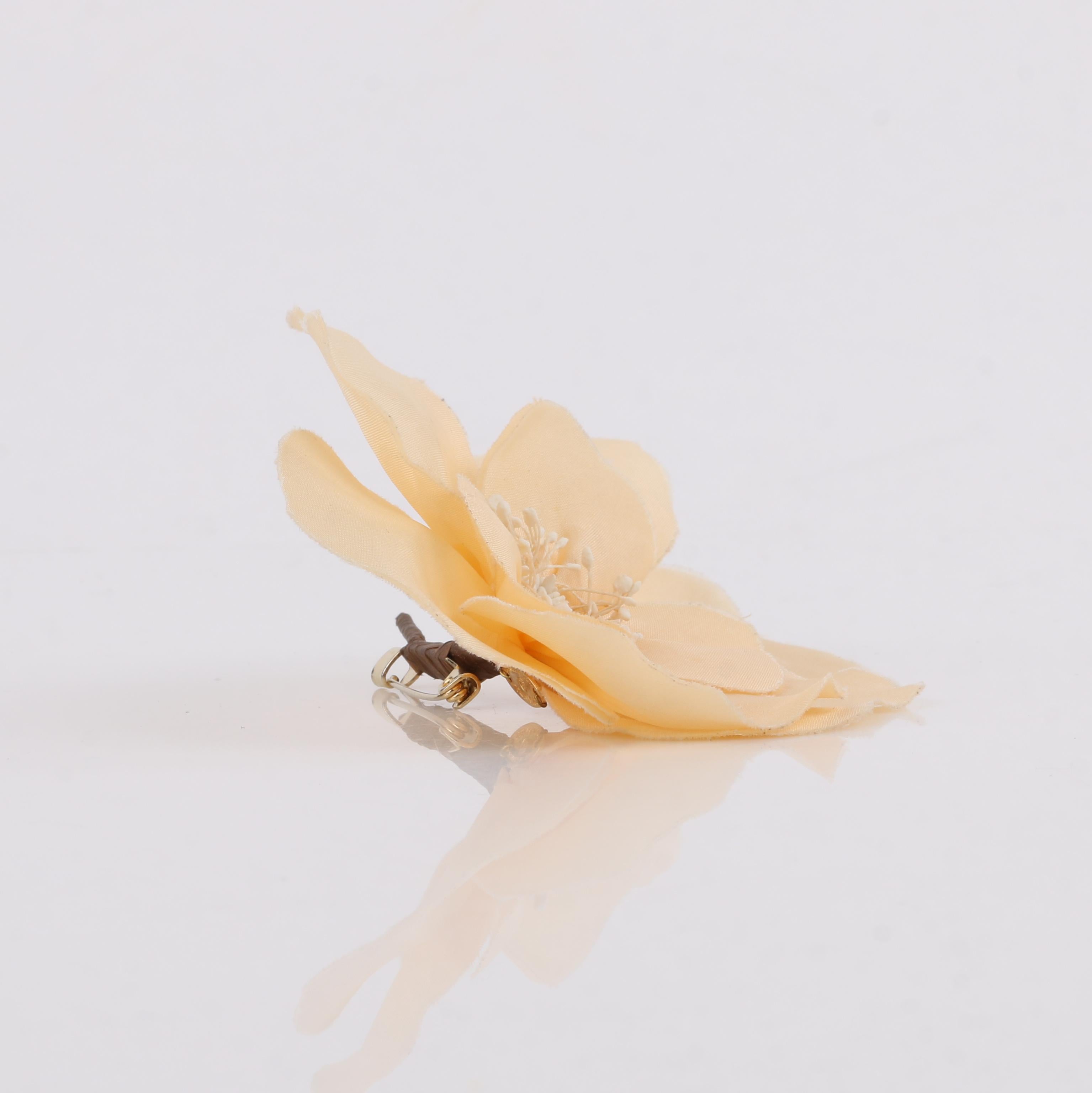 CHANEL Ivory Camellia Flower Brooch Pin + Box 5