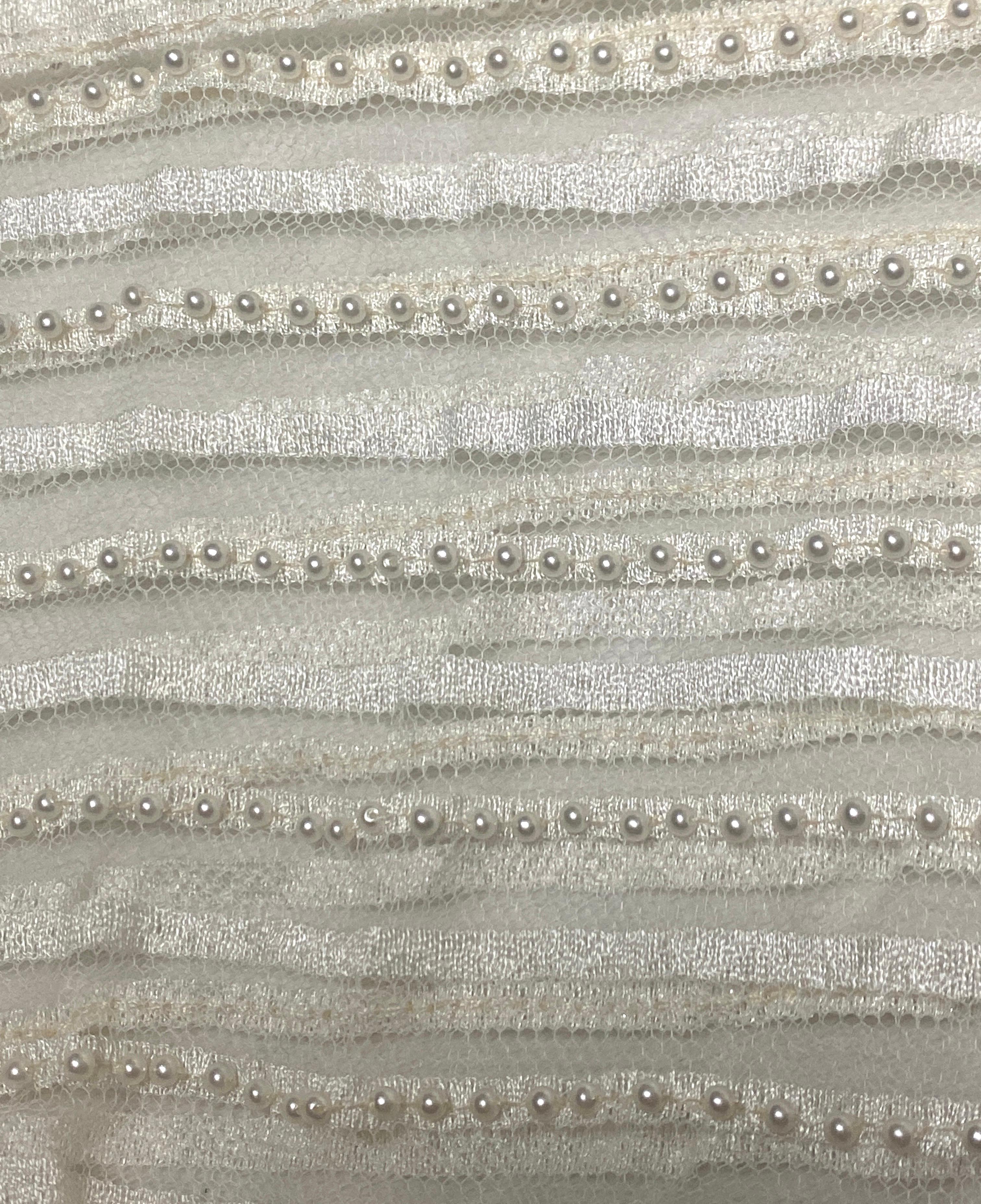 UNWORN 3PCS Chanel Camellia Jacquard Pearl Suit Ensemble Bridal Engagement 34 For Sale 2