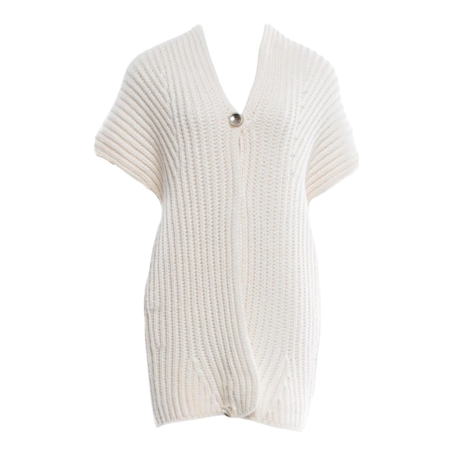 Chanel Brown Cashmere Logo Button Cardigan